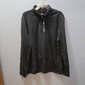 32 Degrees Charcoal/ Dark HEATHER GRAY Quarter-Zip LS Shirt Large NWT